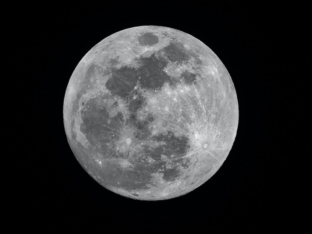 Photograph of the Moon against a black background byMike Petrucci -unsplash