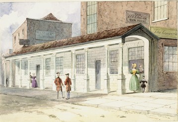 Old Chelsea Bun House Frederick Napoleon Shepherd - from a print at the Museum of London (Wikipedia)