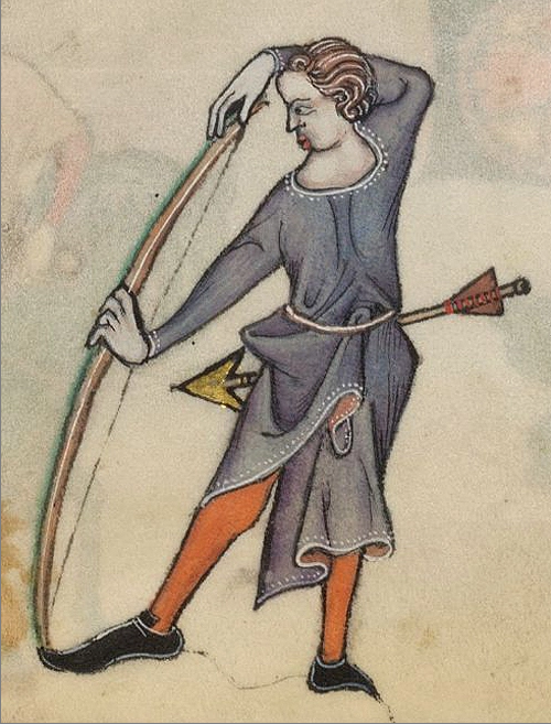 Medieval drawing of an archer