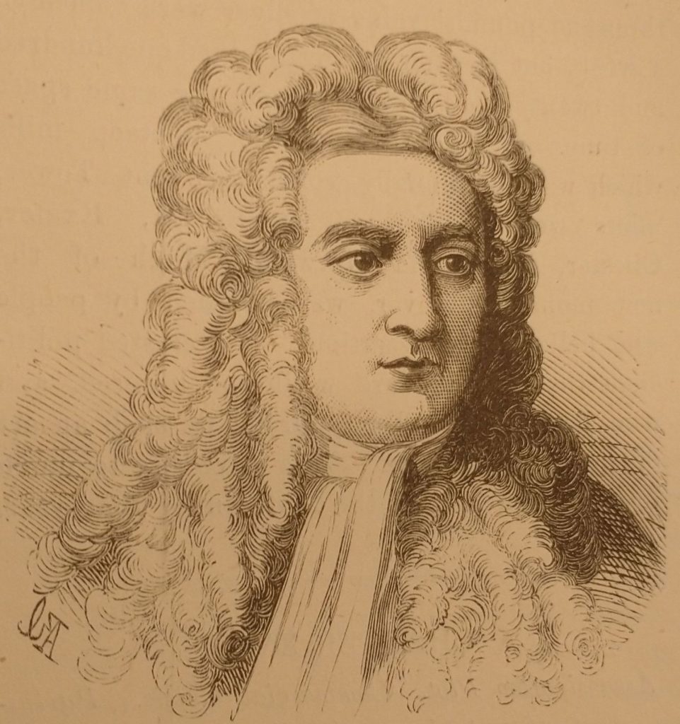 Old Print of Isaac Newton