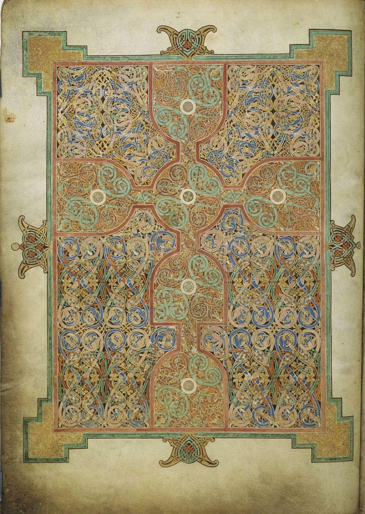 Carpet Page from the Lindisfarne Gospel  