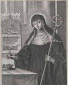 engraving of St Walburga