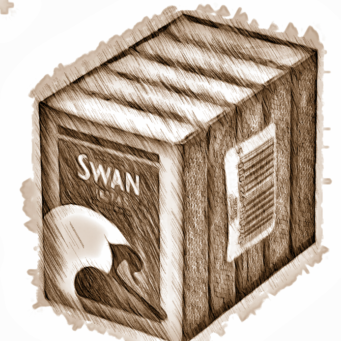 a sketch of several books of Swan vesta matches