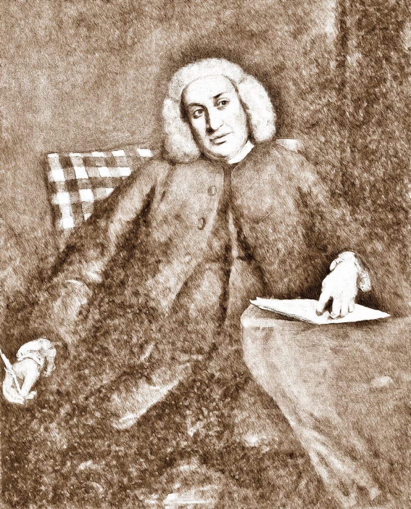Sketch of Dr Johnson from a portrait.